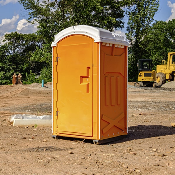 how often are the porta potties cleaned and serviced during a rental period in Clark South Dakota